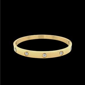 Jennifer Miller yellow gold stacking bracelet NIB